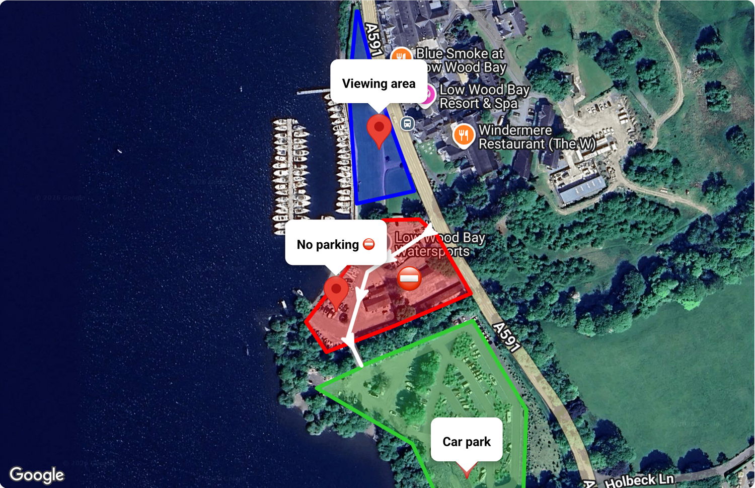 Map of viewing area